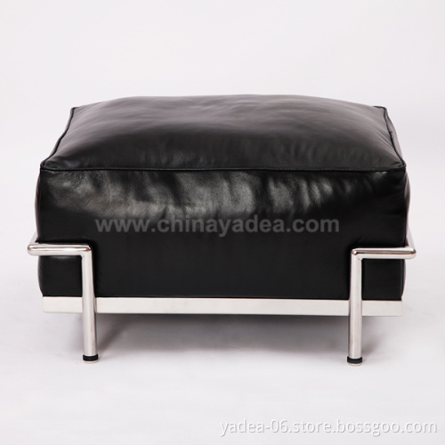 Commercial furniture Living room furniture genuine leather ottoman